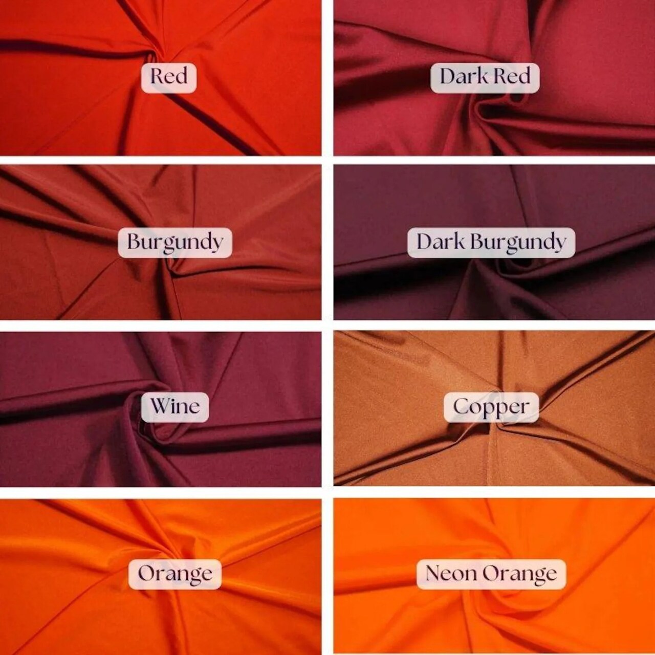 1 Yard Shiny Milliskin Nylon Spandex 4 Way Stretch for Creative Use 36" x 60" Width Neon Orange Fabric